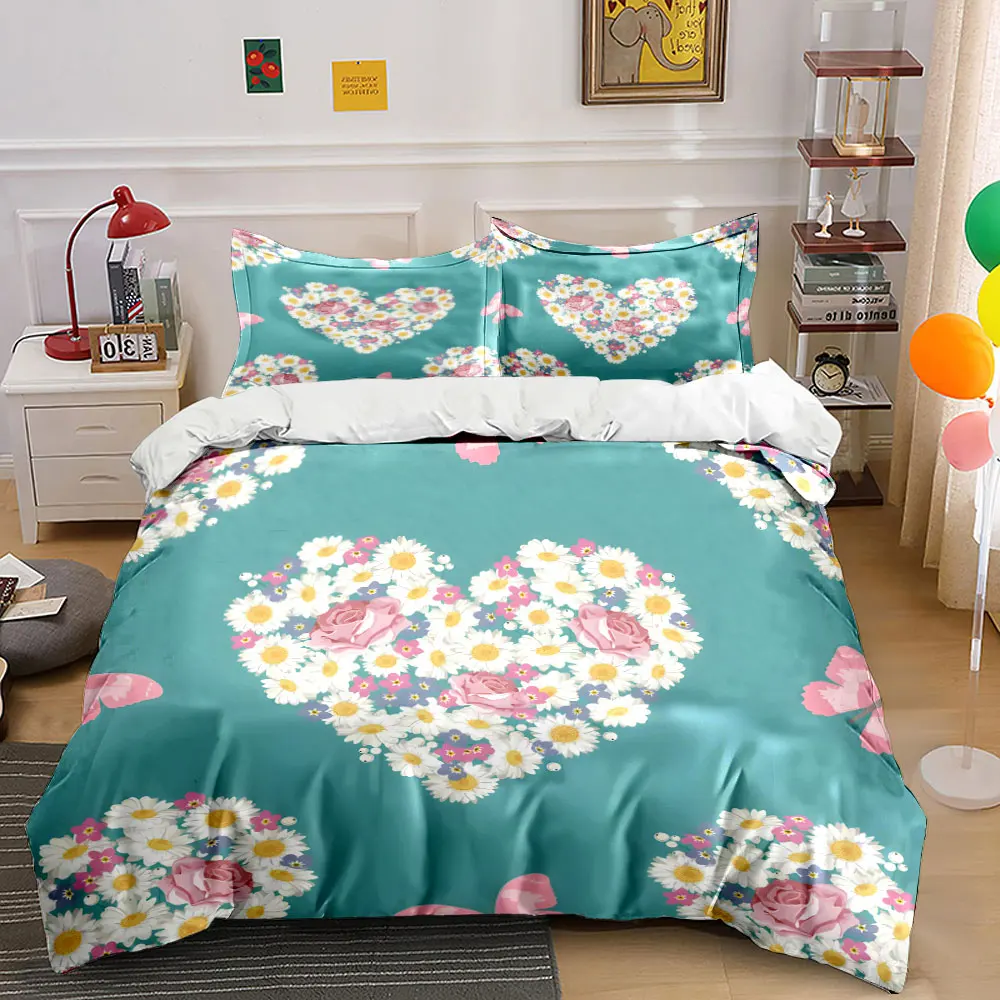 Floral heart pattern with butterflies Pattern Duvet Cover Set Digital Print Colorful Polyester Bedding with Zipper Closur
Floral heart pattern with butterflies Pattern Duvet Cover Set Digital Print Colorful Polyester Bedding with Zipper Closur