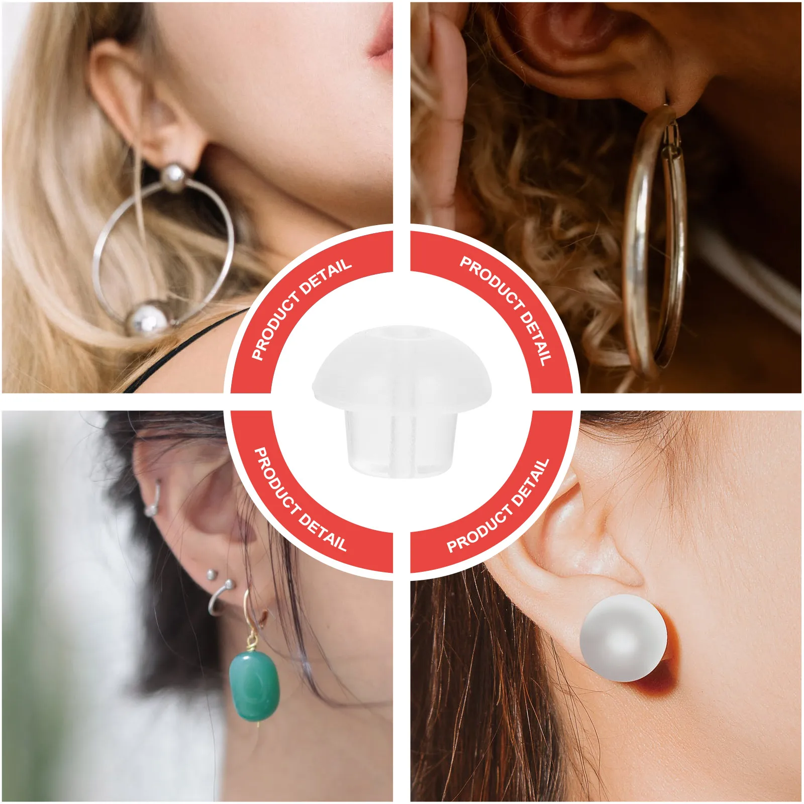 100pcs Mushroom Earplugs Earring Backs Stopper Cross Hole Safety Plugs Rubber Graceful Elegant Stylish Convenient Simple
100pcs Mushroom Earplugs Earring Backs Stopper Cross Hole Safety Plugs Rubber Graceful Elegant Stylish Convenient Simple