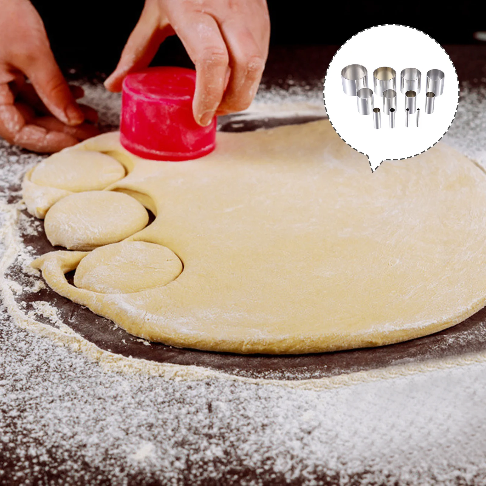 12Pcs Round Clay Cutters Mold Stainless Steel Circle Shape Indentation Cutters for Polymer Pottery Craft Biscuit Cookie Dough 
12Pcs Round Clay Cutters Mold Stainless Steel Circle Shape Indentation Cutters for Polymer Pottery Craft Biscuit Cookie Dough