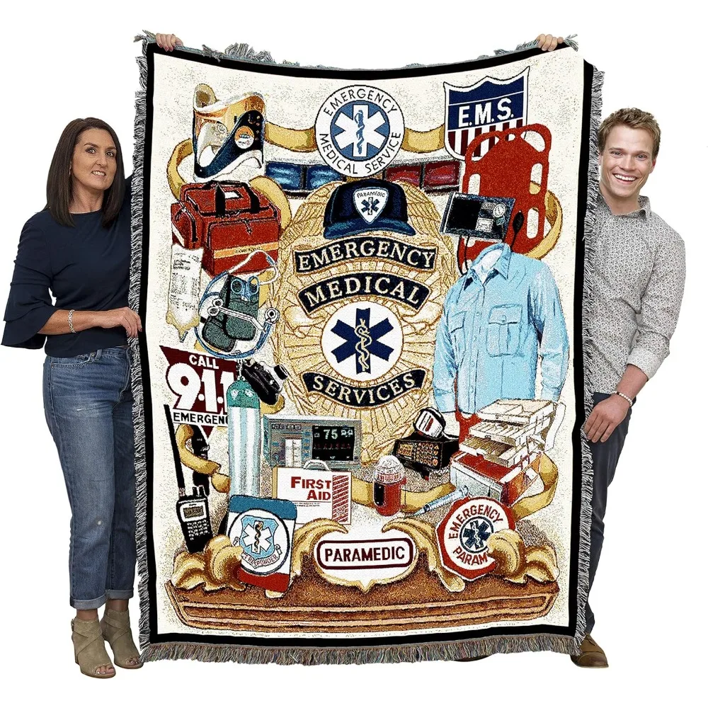 First Responders Blanket - Gift Tapestry Throw Woven from Cotton - Made in The USA (72x54)
First Responders Blanket - Gift Tapestry Throw Woven from Cotton - Made in The USA (72x54)