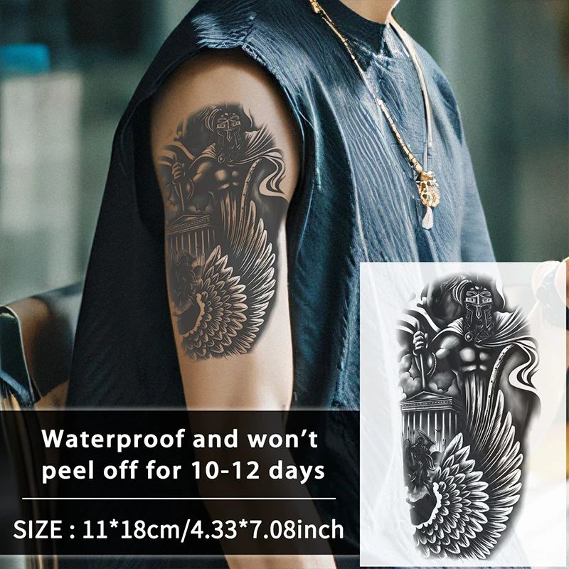 Ancient Greek Warrior, 1Pc Waterproof Temporary Tattoo Stickers, Long-lasting Waterproof for One to Two Weeks, For Arm, Leg.
Ancient Greek Warrior, 1Pc Waterproof Temporary Tattoo Stickers, Long-lasting Waterproof for One to Two Weeks, For Arm, Leg.