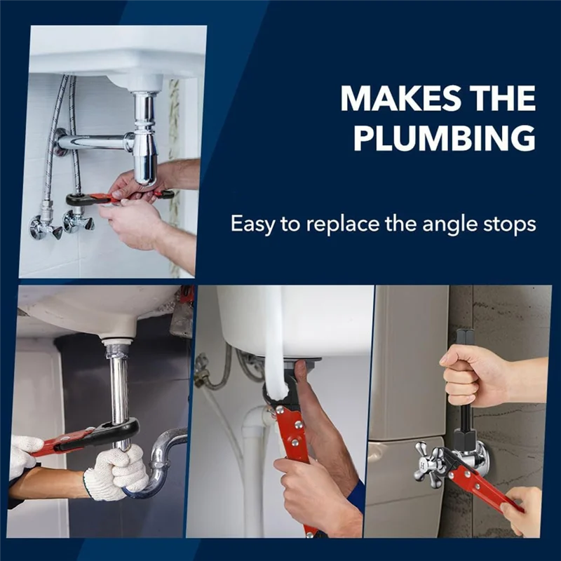 AA46 HOT-Plumbing Tools, Useful Angle Wrench Set, Plumbers Wrench Angle Stop Wrench Set Makes Plumbing Jobs Easier
AA46 HOT-Plumbing Tools, Useful Angle Wrench Set, Plumbers Wrench Angle Stop Wrench Set Makes Plumbing Jobs Easier