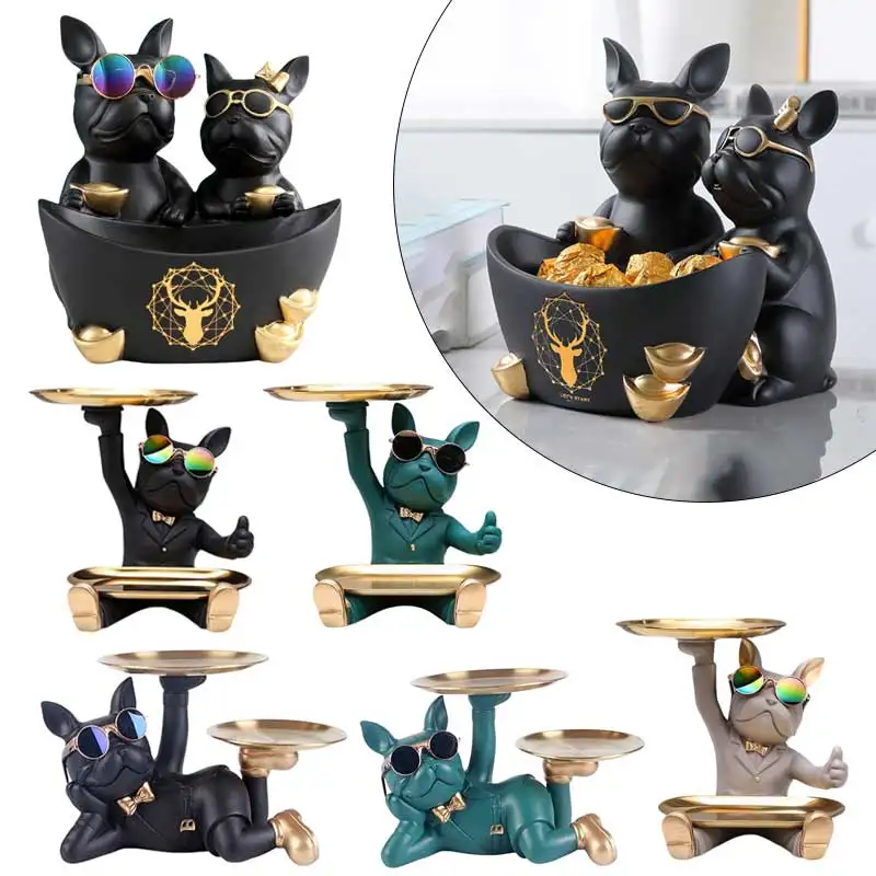 French Bulldog Sculpture Dog Tray Key Storage and Decoration At The Entrance Home Keychain Snack Coins Holder Housewarming Decor
French Bulldog Sculpture Dog Tray Key Storage and Decoration At The Entrance Home Keychain Snack Coins Holder Housewarming Decor