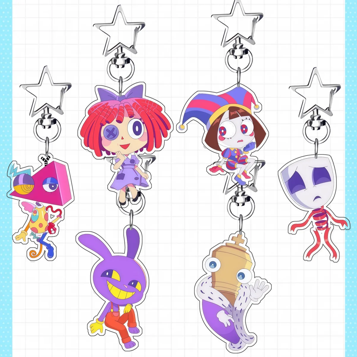 6Cm Acrylic Keychain for Tadc Jax Pomni Anime Cartoons Backpack Decoration Pendant Cute Anime Merchandise Fan Birthday Gift
6Cm Acrylic Keychain for Tadc Jax Pomni Anime Cartoons Backpack Decoration Pendant Cute Anime Merchandise Fan Birthday Gift