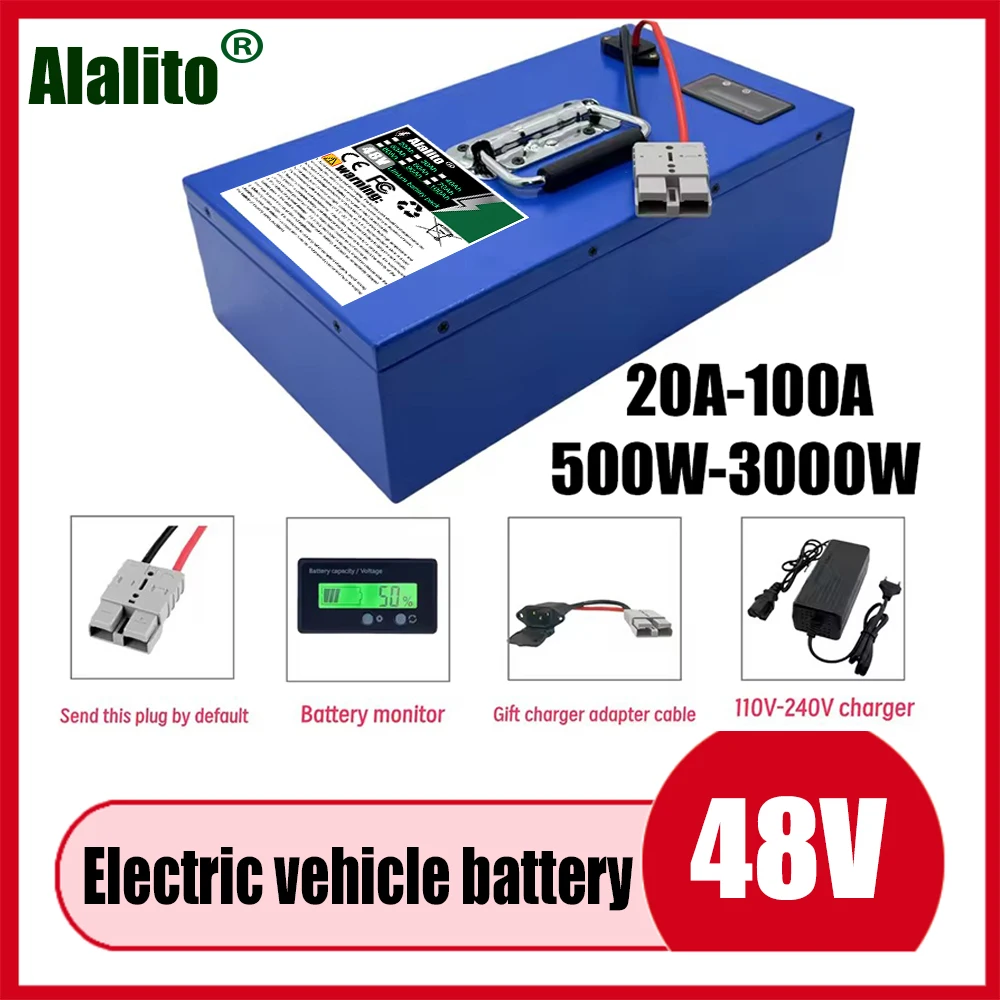 18650 lithium battery 48V 20Ah-100Ah battery pack 2500W Motorcycle motor rechargeable battery
18650 lithium battery 48V 20Ah-100Ah battery pack 2500W Motorcycle motor rechargeable battery