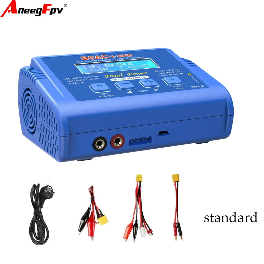 Зарядное устройство IMAX B6AC+ 80W 0.1~6A для RC-аккумуляторов, 15V 6A, со встроенным адаптером для LiPo, NiMh, Li-ion, Ni-Cd, цифровое балансировочное зарядное-разрядное устройство
Зарядное устройство IMAX B6AC+ 80W 0.1~6A для RC-аккумуляторов, 15V 6A, со встроенным адаптером для LiPo, NiMh, Li-ion, Ni-Cd, цифровое балансировочное зарядное-разрядное устройство