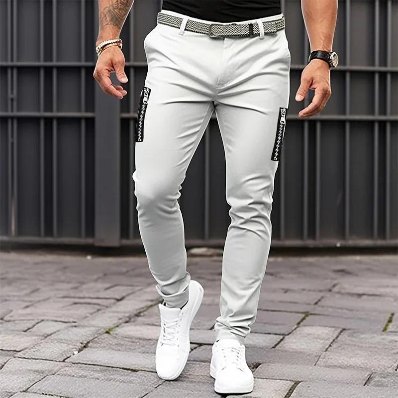 Slim Pants Spring Summer Men Pure Cotton Zip Pocket Trousers Bottoms Clothing
Slim Pants Spring Summer Men Pure Cotton Zip Pocket Trousers Bottoms Clothing