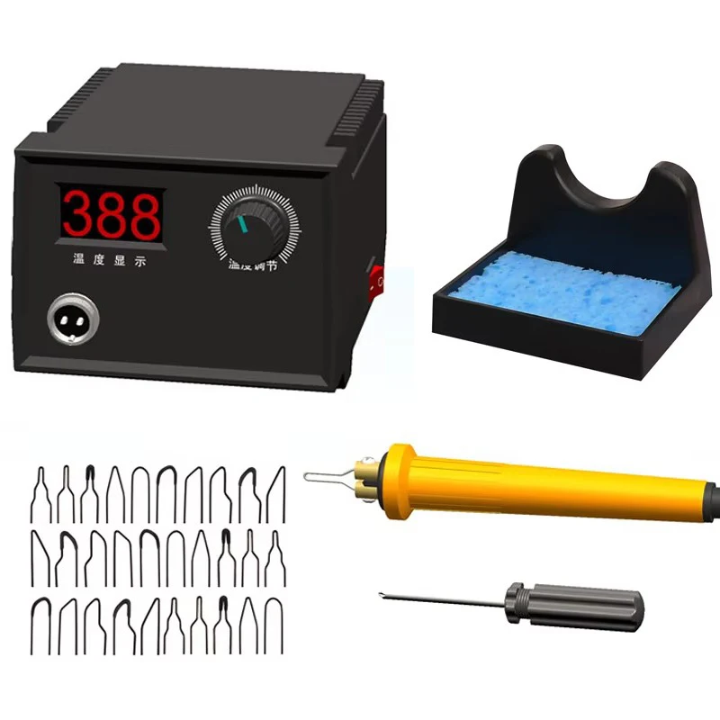 60W Adjustable Temperature Woodburning Pyrography Pen Machine Electric Soldering Iron Station Digital Display Gourd Crafts Tool
60W Adjustable Temperature Woodburning Pyrography Pen Machine Electric Soldering Iron Station Digital Display Gourd Crafts Tool