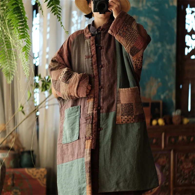 Толстые теплые хлопковые льняные повседневные плащи женские, новинка 2025 года, зимняя винтажная стильная лоскутная цветная свободная женская верхняя одежда M2077
Толстые теплые хлопковые льняные повседневные плащи женские, новинка 2025 года, зимняя винтажная стильная лоскутная цветная свободная женская верхняя одежда M2077
