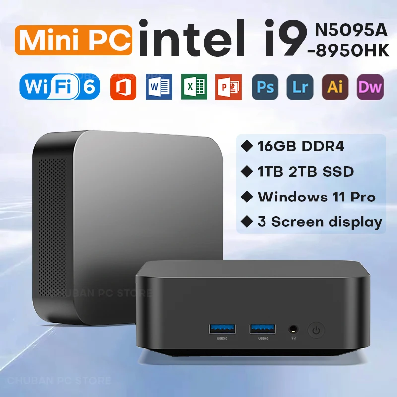 Мини-компьютер Intel Core I9 8950HK Мини-ПК Компьютер Intel N5095A Windows 11 Pro 16 ГБ DDR4 1 ТБ 2 ТБ SSD WiFi 6-ПК игровой компьютер
Мини-компьютер Intel Core I9 8950HK Мини-ПК Компьютер Intel N5095A Windows 11 Pro 16 ГБ DDR4 1 ТБ 2 ТБ SSD WiFi 6-ПК игровой компьютер