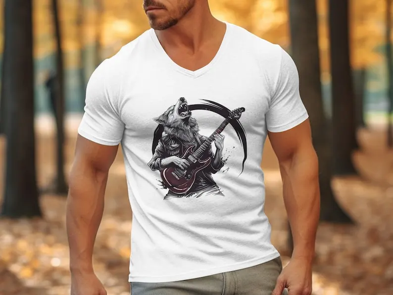 Rockin' Wolf Guitar Player T-Shirt, Cool Musician Wolf Tee, Unique Animal Music Shirt, Gift for Guitarists
Rockin' Wolf Guitar Player T-Shirt, Cool Musician Wolf Tee, Unique Animal Music Shirt, Gift for Guitarists