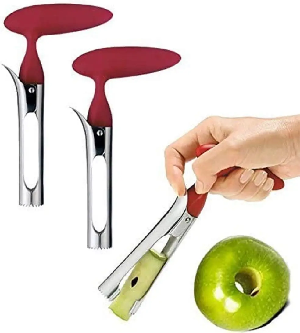 2 Pack Apple Corer Lever Tool Stainless Steel Pear Fruit Seed Remover with Serrated Blade and Ergonomic Handle for Juicing
2 Pack Apple Corer Lever Tool Stainless Steel Pear Fruit Seed Remover with Serrated Blade and Ergonomic Handle for Juicing