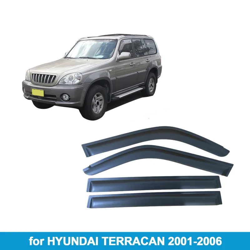 Thickened Injection Molding Transparent Side Window Wind Deflectors Rain Guards for Hyundai Terracan 2001-2006
Thickened Injection Molding Transparent Side Window Wind Deflectors Rain Guards for Hyundai Terracan 2001-2006