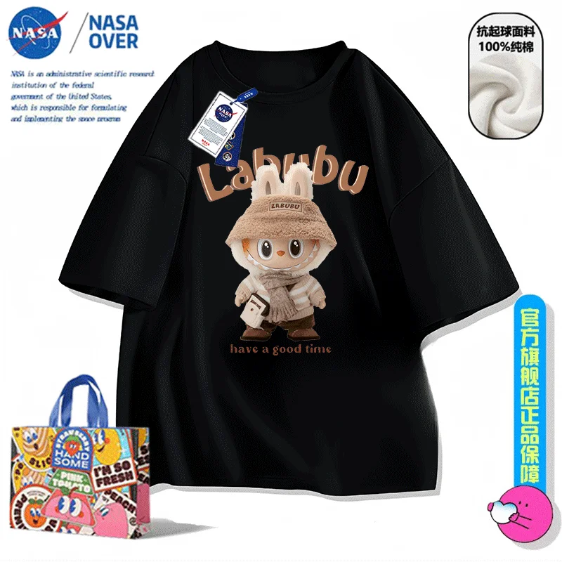NASA co брендовая летняя мужская и женская футболка с короткими рукавами из чистого хлопка с принтом на холсте, новая свободная универсальная футболка, топ
NASA co брендовая летняя мужская и женская футболка с короткими рукавами из чистого хлопка с принтом на холсте, новая свободная универсальная футболка, топ