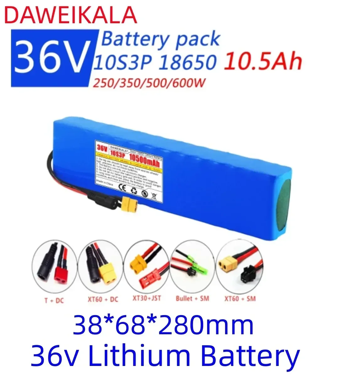 36V battery 10.5Ah 18650 lithium battery pack 10S3P 10.5Ah 500W same port 42V electric scooter M365 ebike power battery with BMS
36V battery 10.5Ah 18650 lithium battery pack 10S3P 10.5Ah 500W same port 42V electric scooter M365 ebike power battery with BMS