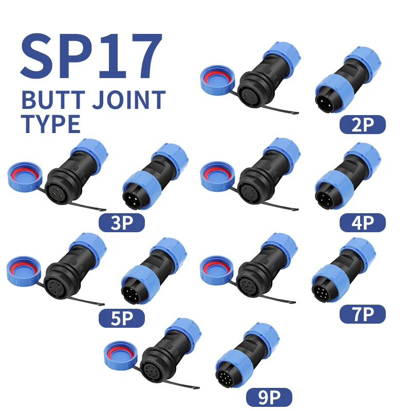 SP17 Docking Type Male Female Plug&Socket 2/3/4/5/7/9PIN IP68 Waterproof Panel Mount Aviation Connector
SP17 Docking Type Male Female Plug&Socket 2/3/4/5/7/9PIN IP68 Waterproof Panel Mount Aviation Connector