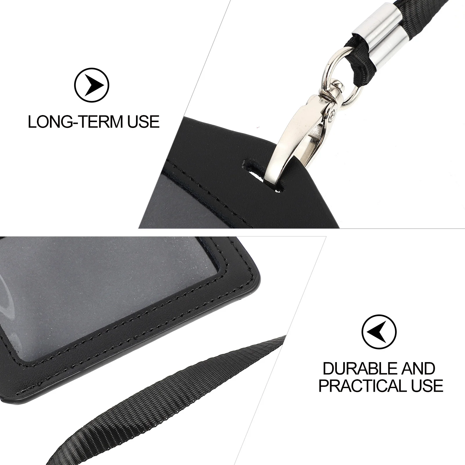 1Pcs Employee Holder Black PU Badge Cover Removable Lanyard Business Card Case Lightweight Waterproof 
1Pcs Employee Holder Black PU Badge Cover Removable Lanyard Business Card Case Lightweight Waterproof