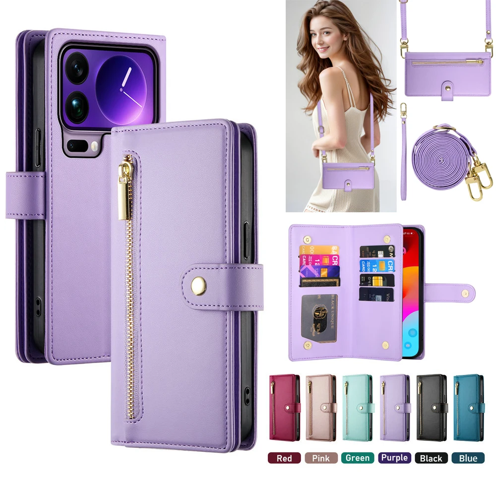 Для Xiaomi17 Pro Max 5G 2025 Роскошный чехол с 9 картами на молнии Кожаная книга Funda Xiaomi 17 Pro Max Чехол MI 17Pro 17ProMax Чехол-кошелек 
Для Xiaomi17 Pro Max 5G 2025 Роскошный чехол с 9 картами на молнии Кожаная книга Funda Xiaomi 17 Pro Max Чехол MI 17Pro 17ProMax Чехол-кошелек