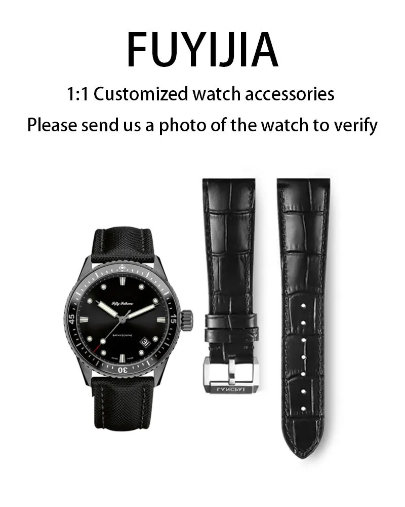 FUYIJIA Male Custom VILLERET 6654 Original Watchbands 23*20mm 22*18mm Cowhide Strap 316L Stainless Steel Pin Buckle Leather Belt
FUYIJIA Male Custom VILLERET 6654 Original Watchbands 23*20mm 22*18mm Cowhide Strap 316L Stainless Steel Pin Buckle Leather Belt