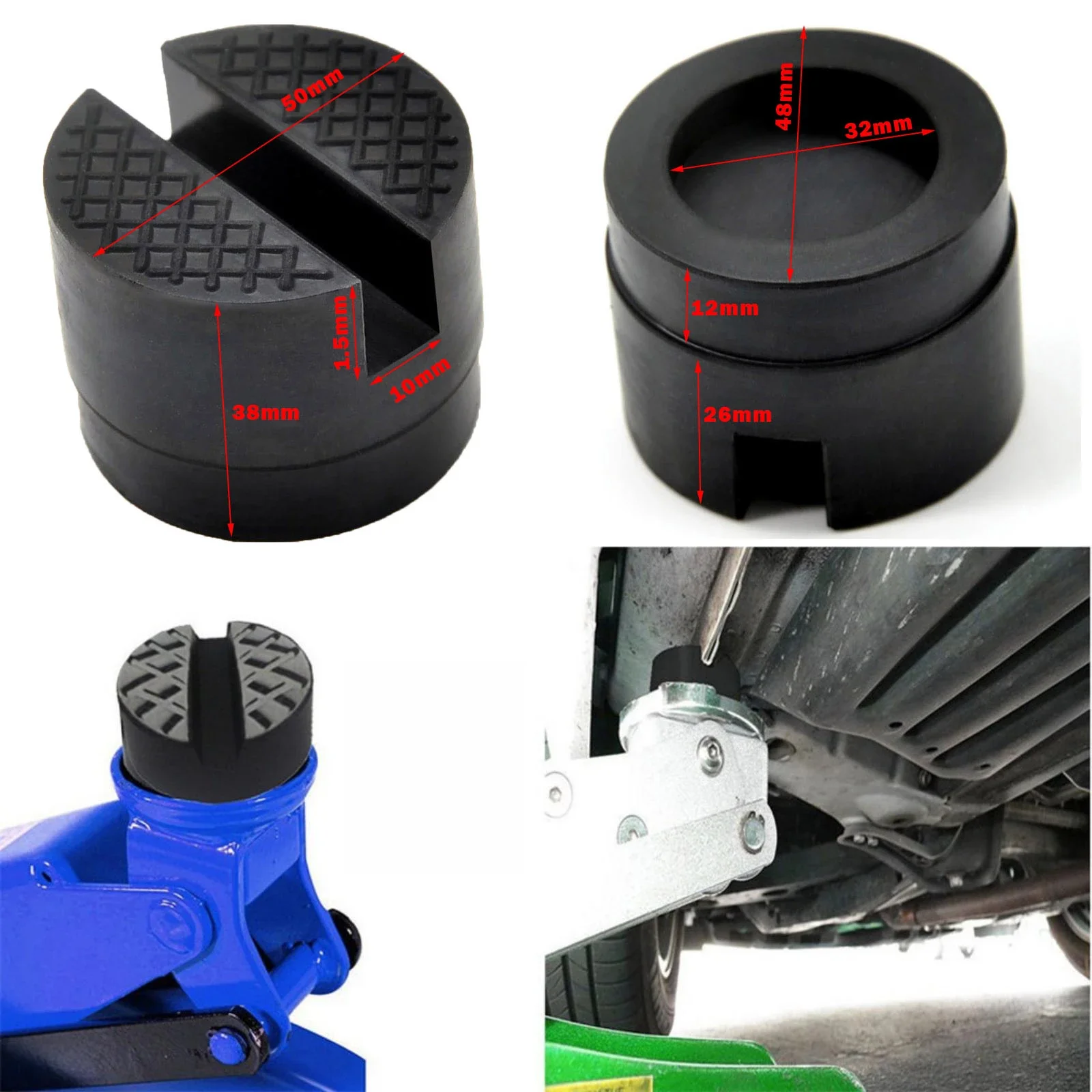 Universal Rubber Car Lift Jack Bracket Rubber Mat Floor Slotting Car Jack Rubber Mat Frame Protector Adapter Jacking Tool
Universal Rubber Car Lift Jack Bracket Rubber Mat Floor Slotting Car Jack Rubber Mat Frame Protector Adapter Jacking Tool