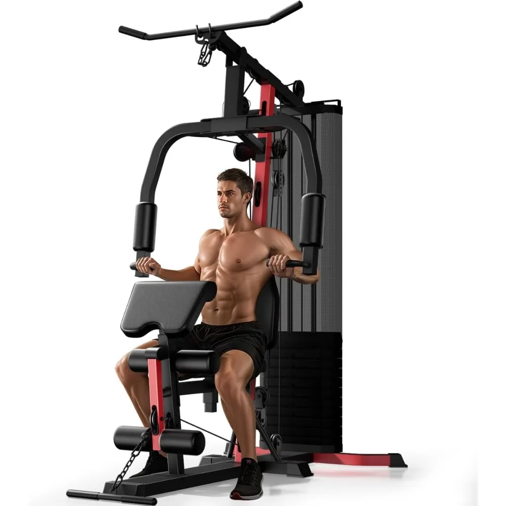 Home Gym, Workout Station with 160LBS Weight Stack, Exercise Equipment with Pulley System for Full Body Training
Home Gym, Workout Station with 160LBS Weight Stack, Exercise Equipment with Pulley System for Full Body Training