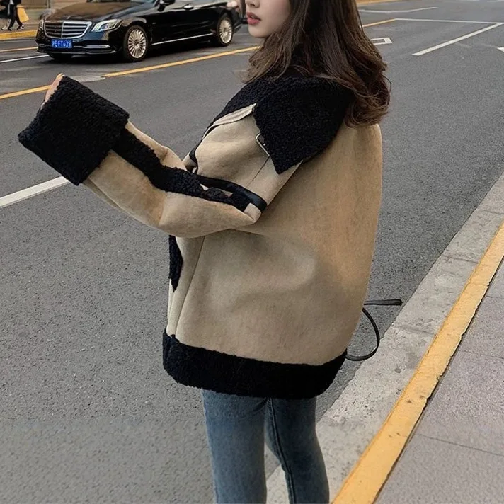 Lamb Wool Jacket Coats Woman Knitted Japanese Style Breathable Stretch Gym Skiing Soccer Training Athletic Life Morning Layered
Lamb Wool Jacket Coats Woman Knitted Japanese Style Breathable Stretch Gym Skiing Soccer Training Athletic Life Morning Layered