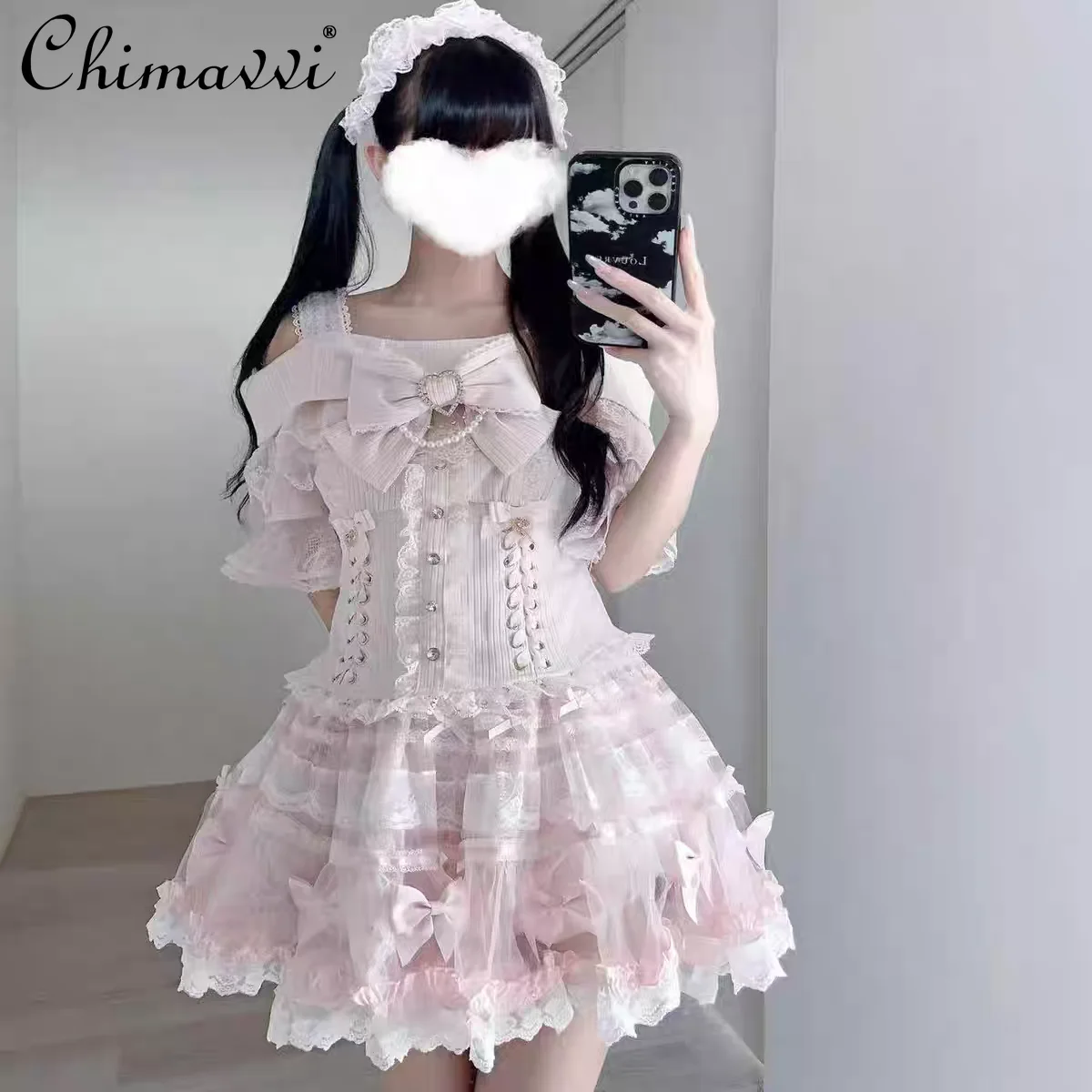 Japanese Liz Mass-Produced Sweet Cute Bow Classic Off-Shoulder Double Strap Sweater Super Fairy Girl Princess Lolita Knitted Top
Japanese Liz Mass-Produced Sweet Cute Bow Classic Off-Shoulder Double Strap Sweater Super Fairy Girl Princess Lolita Knitted Top