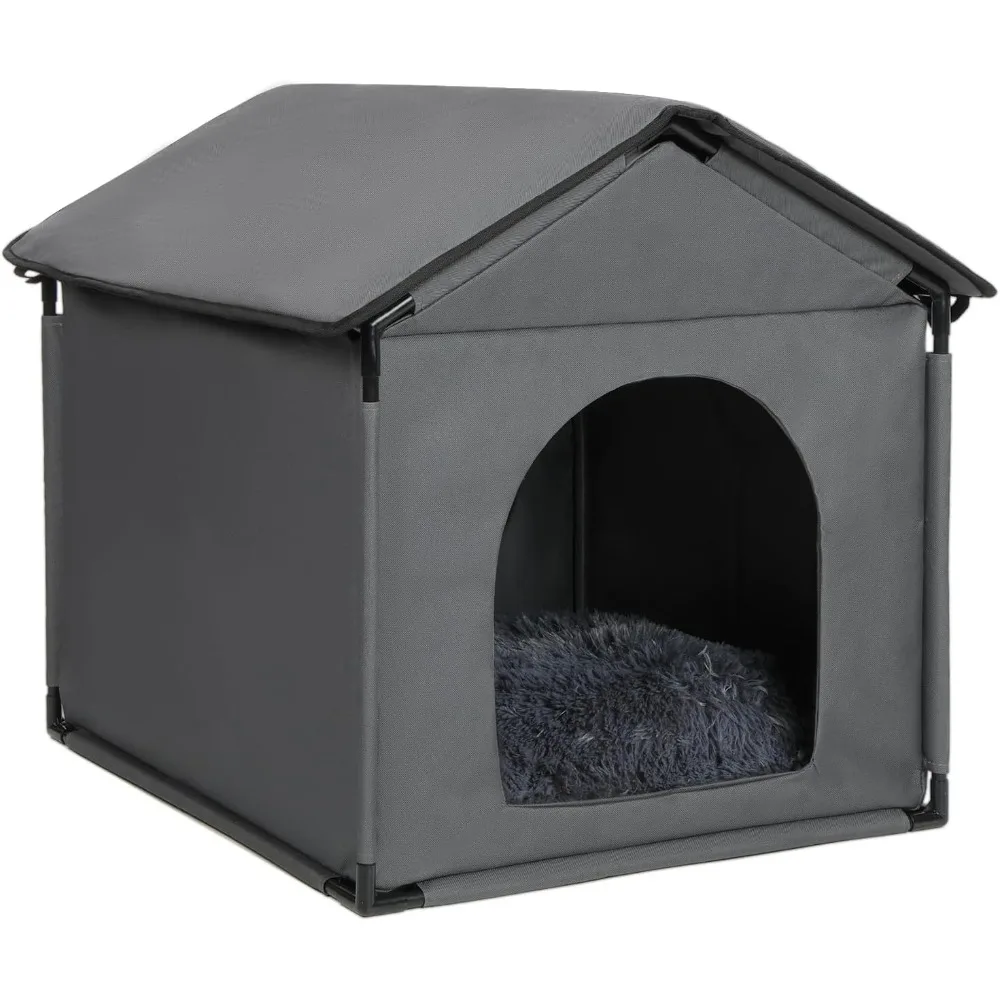 Mini Indoor Dog House, Regular Size Cat House, Mini Pet House with Padded Cushion, Oxford Cloth, 18x16x18 Inch, Gray
Mini Indoor Dog House, Regular Size Cat House, Mini Pet House with Padded Cushion, Oxford Cloth, 18x16x18 Inch, Gray