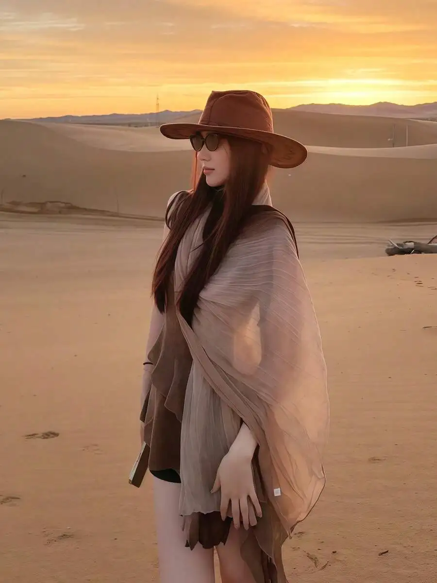 Polyester Gradient Wrap Scarf For Desert Vacation Women Shawl
Polyester Gradient Wrap Scarf For Desert Vacation Women Shawl