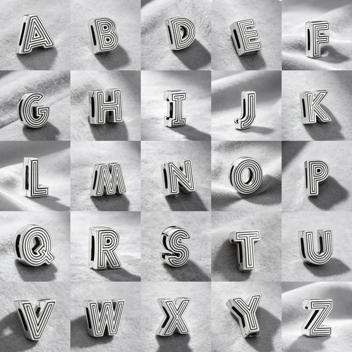 925 Silver Simple And Fashionable 26 Letter A-Z Clip Suitable For Original European Flat Bracelet DIY Women Jewelry Accessories
925 Silver Simple And Fashionable 26 Letter A-Z Clip Suitable For Original European Flat Bracelet DIY Women Jewelry Accessories