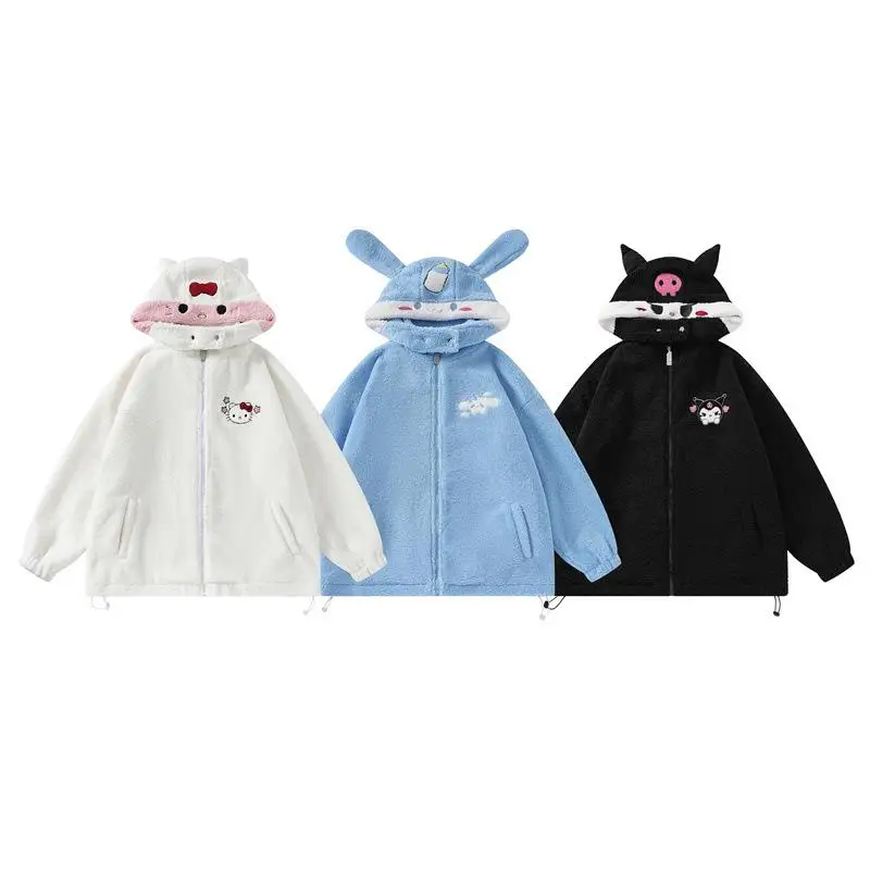 Sanrios милый мультфильм Hellokitty Sherpa куртка Аниме Y2K Толстовка кавайное хлопковое пальто Зимняя утепленная куртка с вышивкой подарок для девочки
Sanrios милый мультфильм Hellokitty Sherpa куртка Аниме Y2K Толстовка кавайное хлопковое пальто Зимняя утепленная куртка с вышивкой подарок для девочки