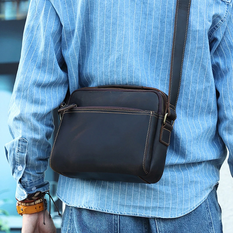Retro postman bag wild horse leather men's cross-body bag sporty commuting men's bag, genuine leather shoulder bag
Retro postman bag wild horse leather men's cross-body bag sporty commuting men's bag, genuine leather shoulder bag