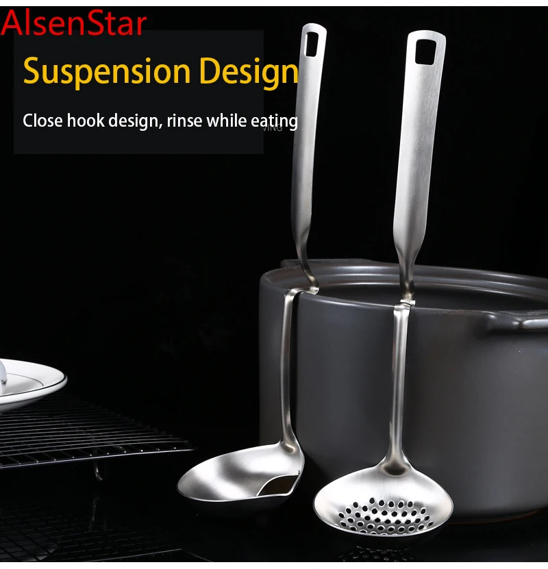 Oil Filter Separate Spoon Long Handle Soup Spoon Strainer Cooking Colander Kitchen Scoop Stainless Steel Ladle Dinner Tableware
Oil Filter Separate Spoon Long Handle Soup Spoon Strainer Cooking Colander Kitchen Scoop Stainless Steel Ladle Dinner Tableware