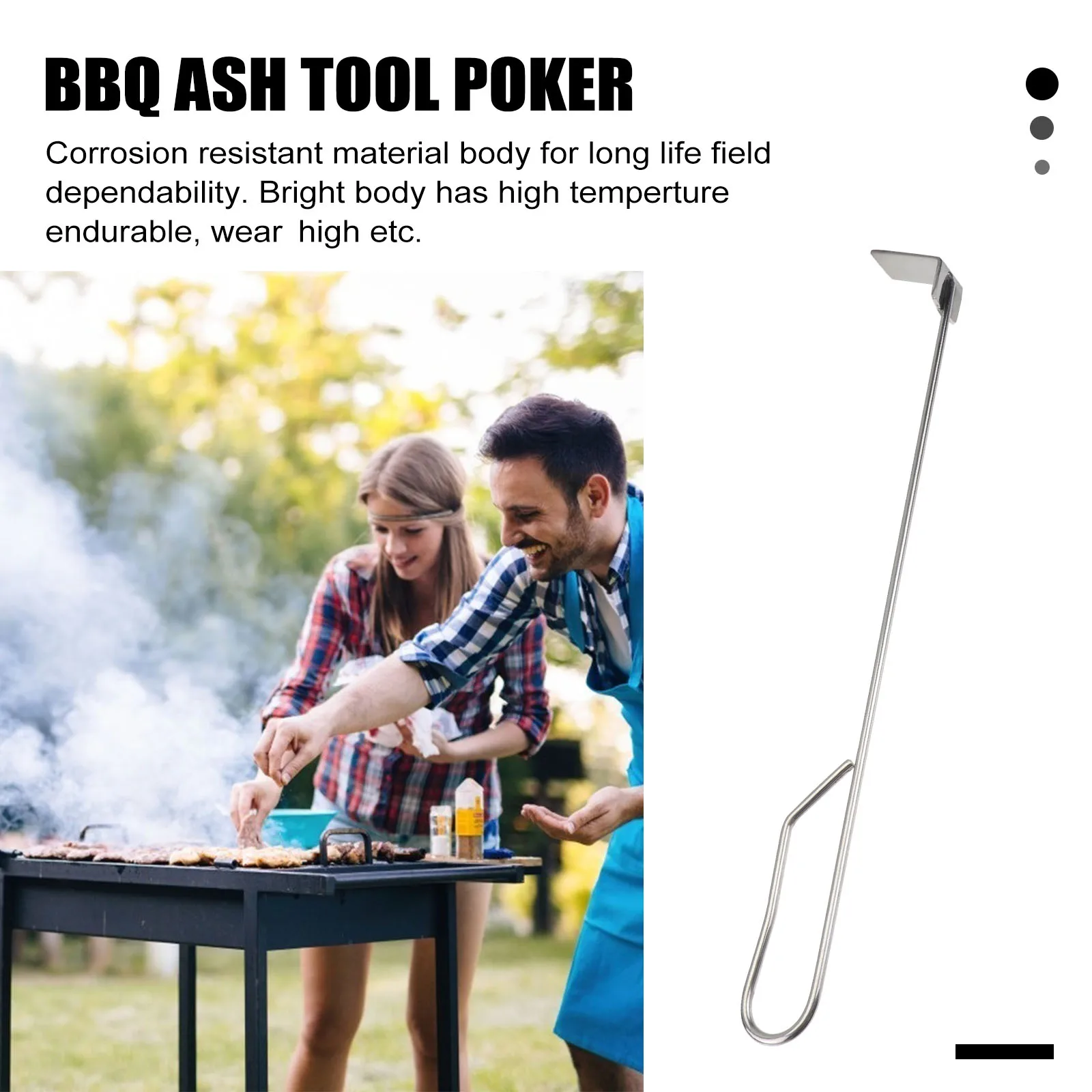 46Cm Stainless Steel Bbq Ash Tool Rake Poker Charcoal Smoker Cleaning Utensil For Grill Wood Stove Corrosion
46Cm Stainless Steel Bbq Ash Tool Rake Poker Charcoal Smoker Cleaning Utensil For Grill Wood Stove Corrosion