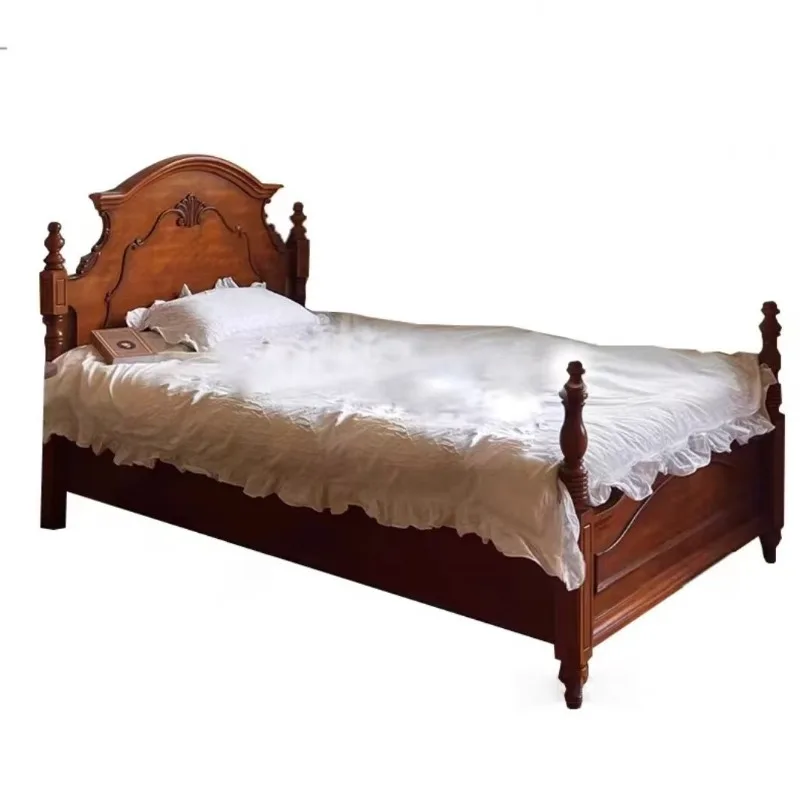 Retro carved solid wood bed, antique master bedroom double 1.2 meters 1.5 meters princess master bed
Retro carved solid wood bed, antique master bedroom double 1.2 meters 1.5 meters princess master bed