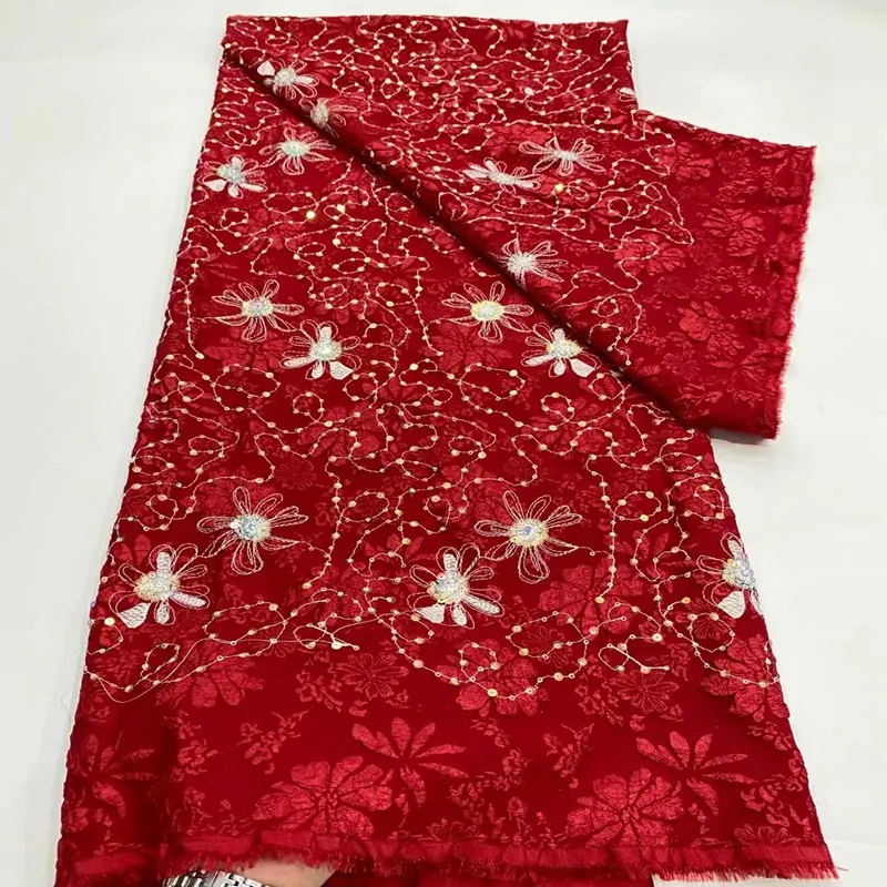 Top Selling African Brocade Lace Nigerian Jacquard Lace Fabric with Feather French Lace Fabric for Women Sewing TS1188
Top Selling African Brocade Lace Nigerian Jacquard Lace Fabric with Feather French Lace Fabric for Women Sewing TS1188