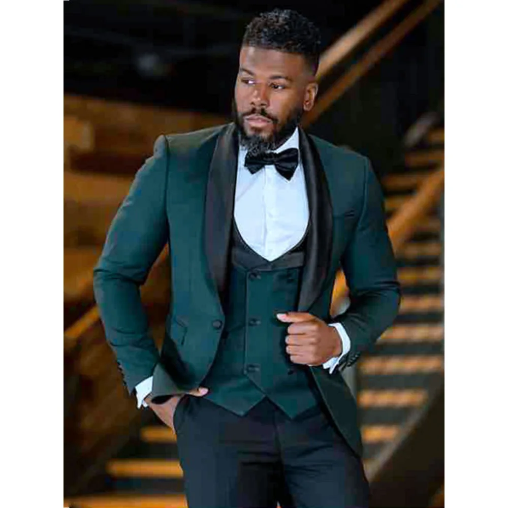 Green men's work and business suit, lapel, party ball, three piece set, customized wedding groom, banquet dress
Green men's work and business suit, lapel, party ball, three piece set, customized wedding groom, banquet dress