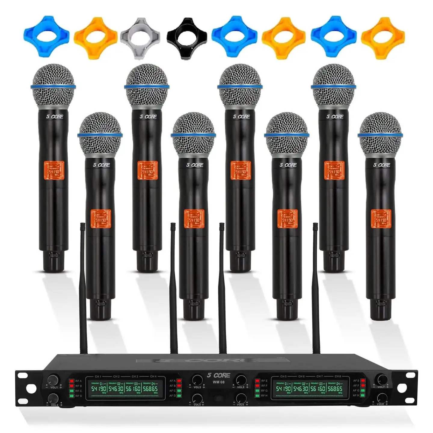 5 Core Wireless Microphones 8 Channel Karaoke Professional UHF Singing Mic System Cordless Microfonos WM UHF 08-HM
5 Core Wireless Microphones 8 Channel Karaoke Professional UHF Singing Mic System Cordless Microfonos WM UHF 08-HM