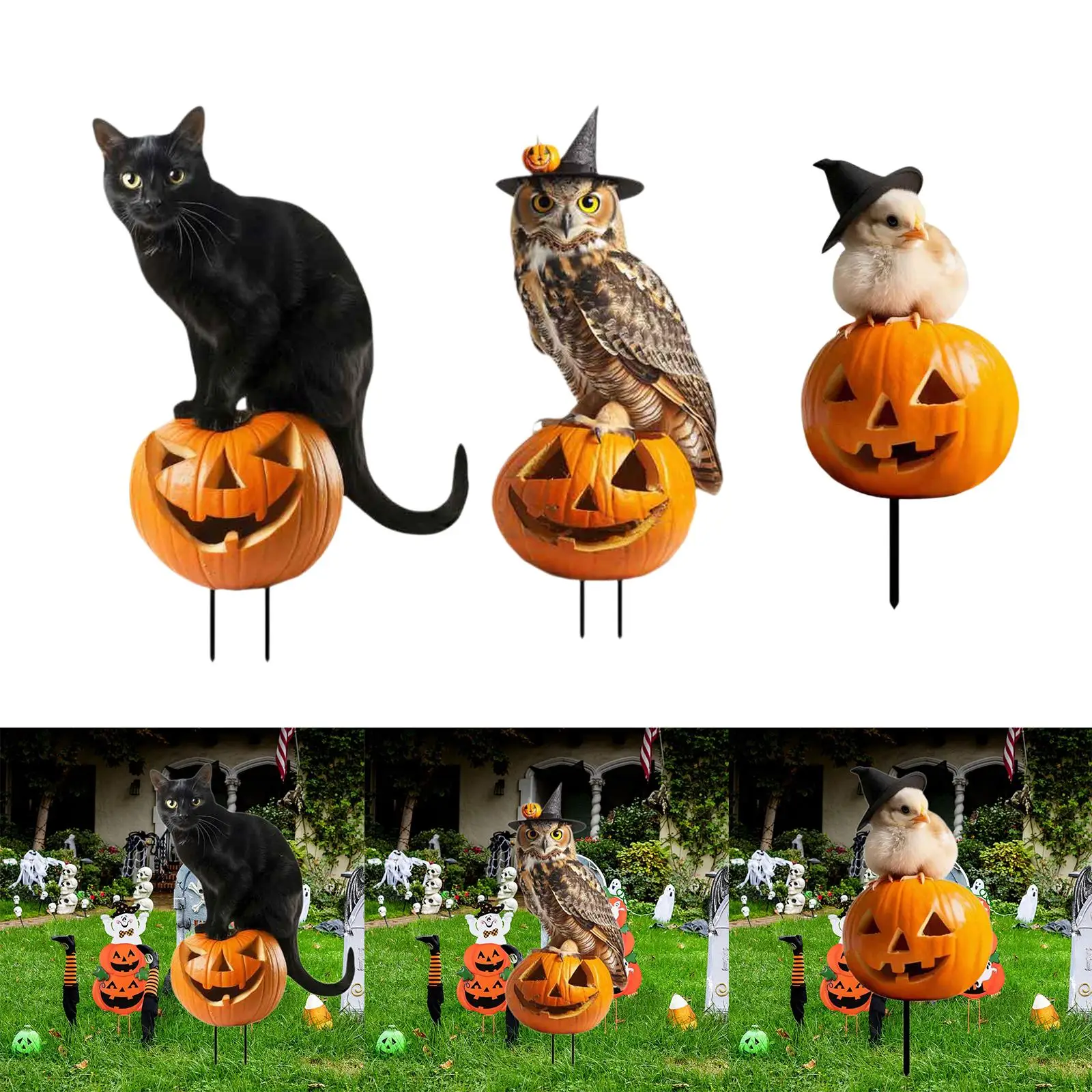 Animal Pumpkin Garden Stake Metal Yard Ornament for Halloween Decoration Outdoor Pathway and Home Lawn
Animal Pumpkin Garden Stake Metal Yard Ornament for Halloween Decoration Outdoor Pathway and Home Lawn