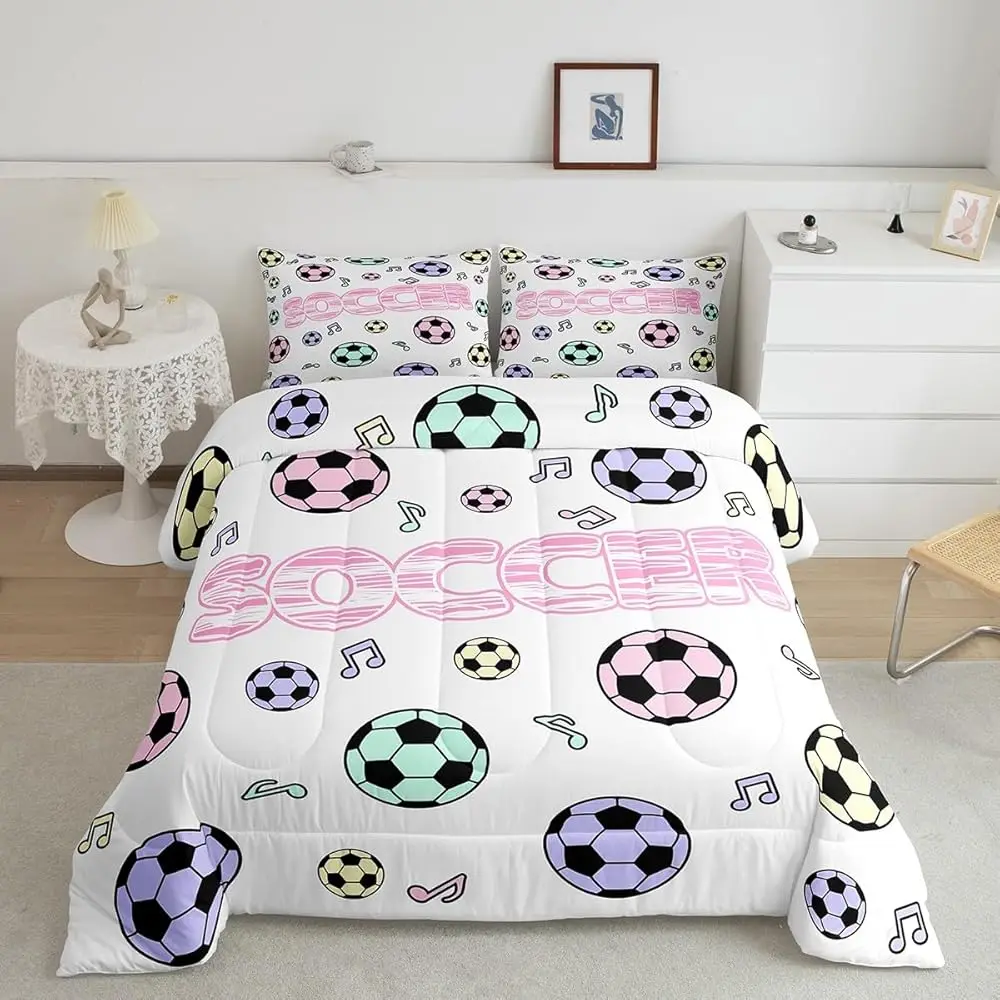 Kids Soccer Coverlet Set Queen Size Music Pattern Comforter Set For Boys Girls Teens Bedroom Decor Sports Theme Comforter Women
Kids Soccer Coverlet Set Queen Size Music Pattern Comforter Set For Boys Girls Teens Bedroom Decor Sports Theme Comforter Women