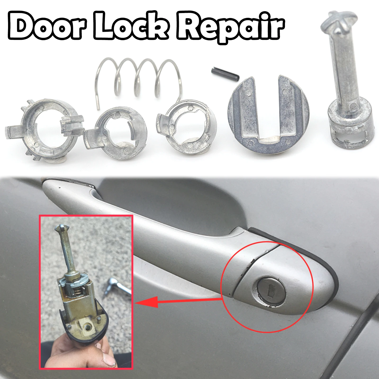 7pcs 45MM Car Front Door Handle Lock Cylinder Barrel Paddle Repair Kit Tool Replacement For BMW 3 Series E46 1998 1999 - 2006
7pcs 45MM Car Front Door Handle Lock Cylinder Barrel Paddle Repair Kit Tool Replacement For BMW 3 Series E46 1998 1999 - 2006