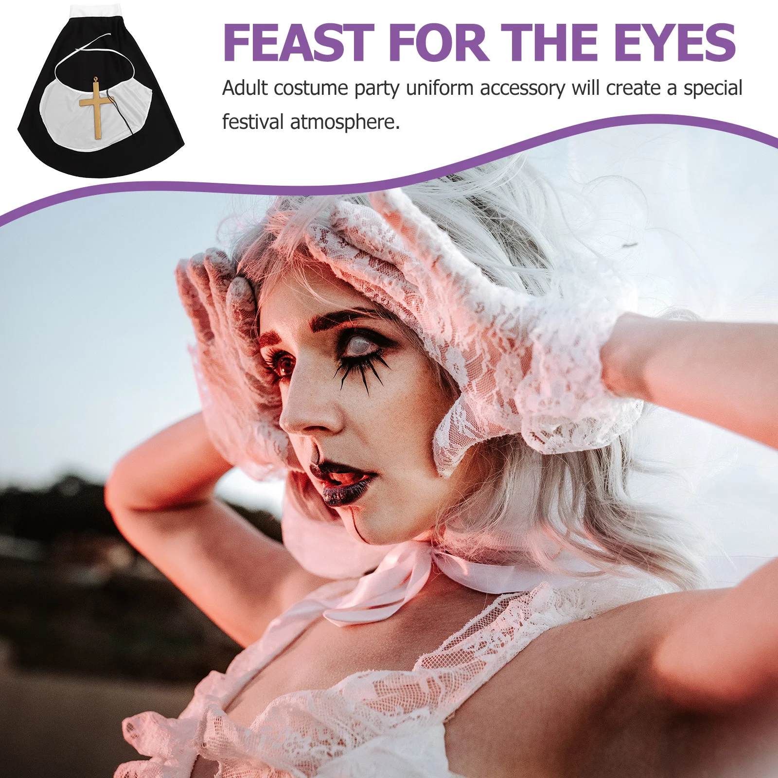 1Set Priest Costume Accessory Set Halloween Party Cross Pendant Head Wrap Neckerchief Creative Cosplay Priest Cross
1Set Priest Costume Accessory Set Halloween Party Cross Pendant Head Wrap Neckerchief Creative Cosplay Priest Cross