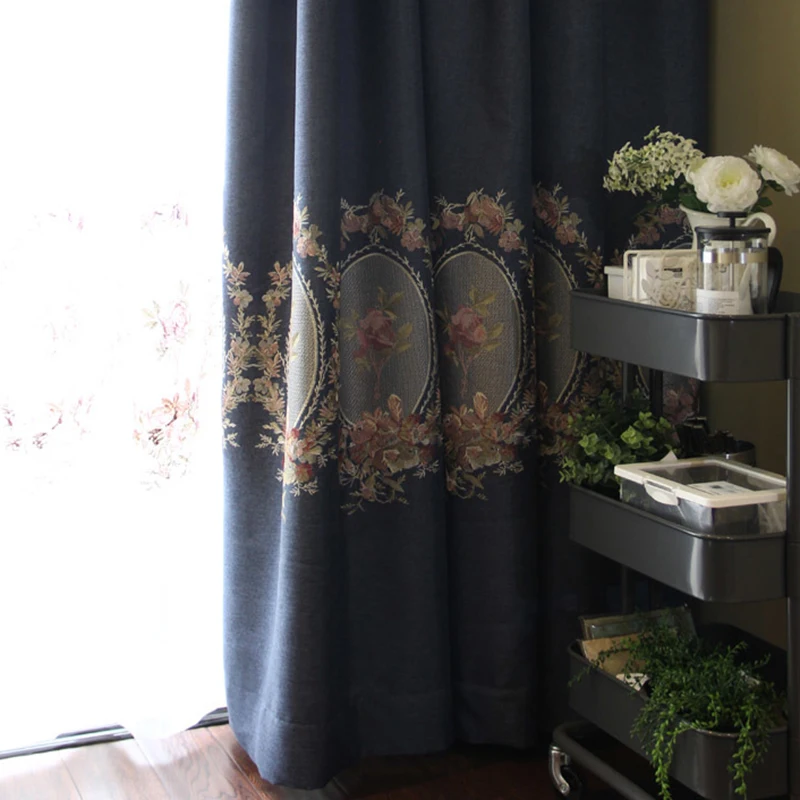 New Style Curtains for Living Room Bedroom Custom European French Thickening Full Blackout Embroidery Solid Color High-end 
New Style Curtains for Living Room Bedroom Custom European French Thickening Full Blackout Embroidery Solid Color High-end