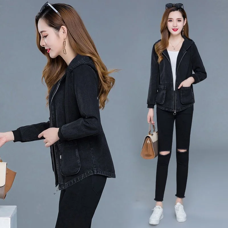 Female Zipper Embroidery Short Hooded Denim Jacket 2023 New Women Spring And Autumn Korean Version Loose Mother Denim Soft Coat
Female Zipper Embroidery Short Hooded Denim Jacket 2023 New Women Spring And Autumn Korean Version Loose Mother Denim Soft Coat