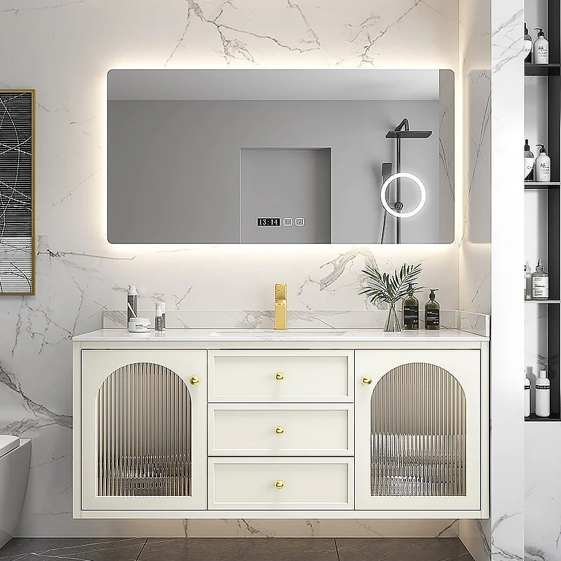 Latest Modern Bathroom Vanity Sink Cabinet Wall Mounted Waterproof Cabinet Set for Bedroom Use
Latest Modern Bathroom Vanity Sink Cabinet Wall Mounted Waterproof Cabinet Set for Bedroom Use