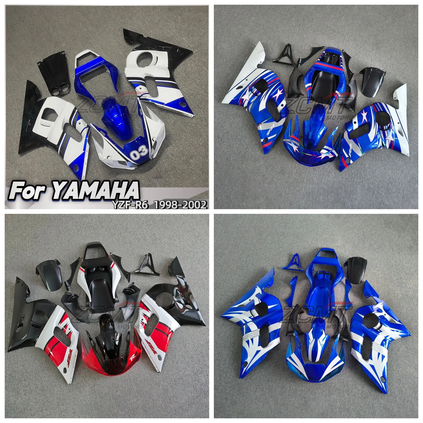 New ABS Motorcycle Fairings Kit Fit For YAMAHA YZFR6 1998 1999 2000 2001 2002 YZF R6 98 99 01 02 Bright Blue White Bodywork Set
New ABS Motorcycle Fairings Kit Fit For YAMAHA YZFR6 1998 1999 2000 2001 2002 YZF R6 98 99 01 02 Bright Blue White Bodywork Set