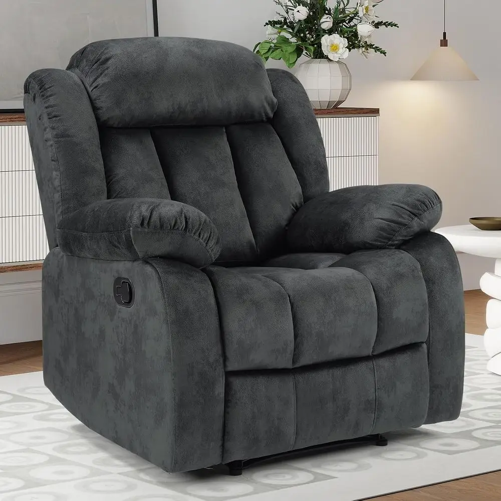 Manual Recliner Chair with Padded Armrest, Wall-Her Single Soa Recliners with Overstued Back, Classical abric Reclining Chairs o
Manual Recliner Chair with Padded Armrest, Wall-Her Single Soa Recliners with Overstued Back, Classical abric Reclining Chairs o