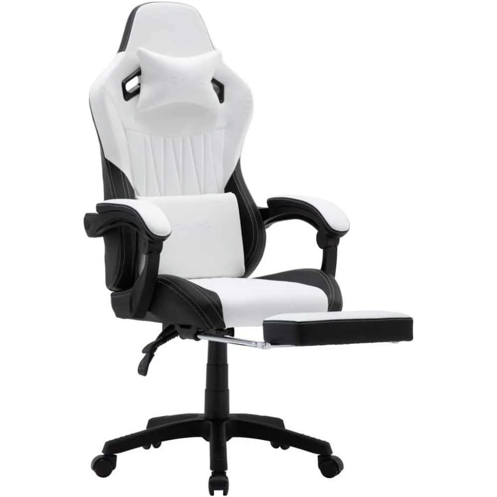 Ergonomic Gaming Chair, Racing Adjustable Swivel Task Chairs with Headrest and Lumbar Support High Back Leather Computer Chair
Ergonomic Gaming Chair, Racing Adjustable Swivel Task Chairs with Headrest and Lumbar Support High Back Leather Computer Chair