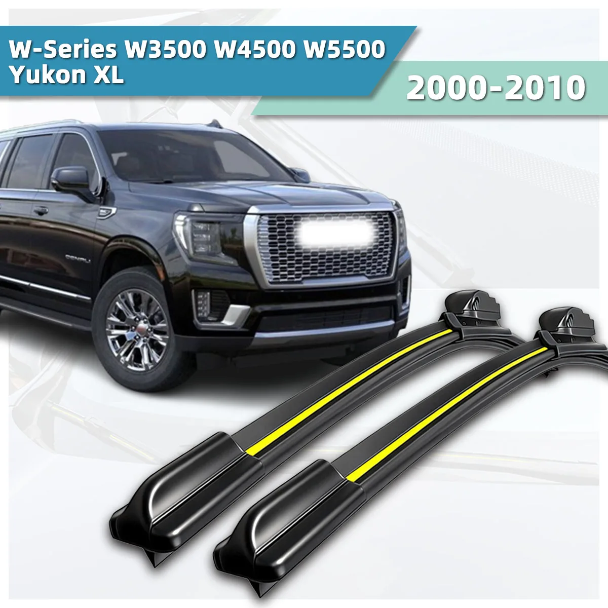 Suitable For GMC W‑Series W3500 W4500 W5500/Yukon XL (2000-2010) Car Wipers Quiet Durable Front Windshield Bidirectional Wipers
Suitable For GMC W‑Series W3500 W4500 W5500/Yukon XL (2000-2010) Car Wipers Quiet Durable Front Windshield Bidirectional Wipers