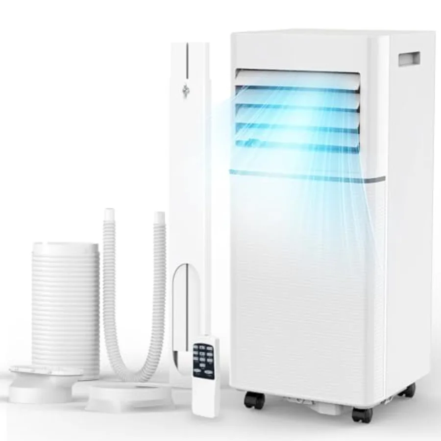 Portable air conditioner for room office apartment use, aluminum housing, white, 10050 BTU cooling capacity with 3-in-1 AC cool
Portable air conditioner for room office apartment use, aluminum housing, white, 10050 BTU cooling capacity with 3-in-1 AC cool